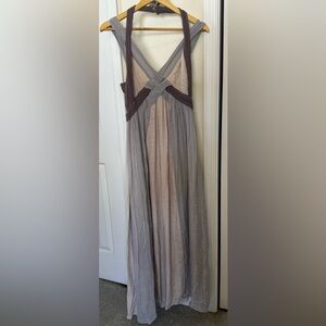 Altar'd State Gray and Purple Maxi Dress